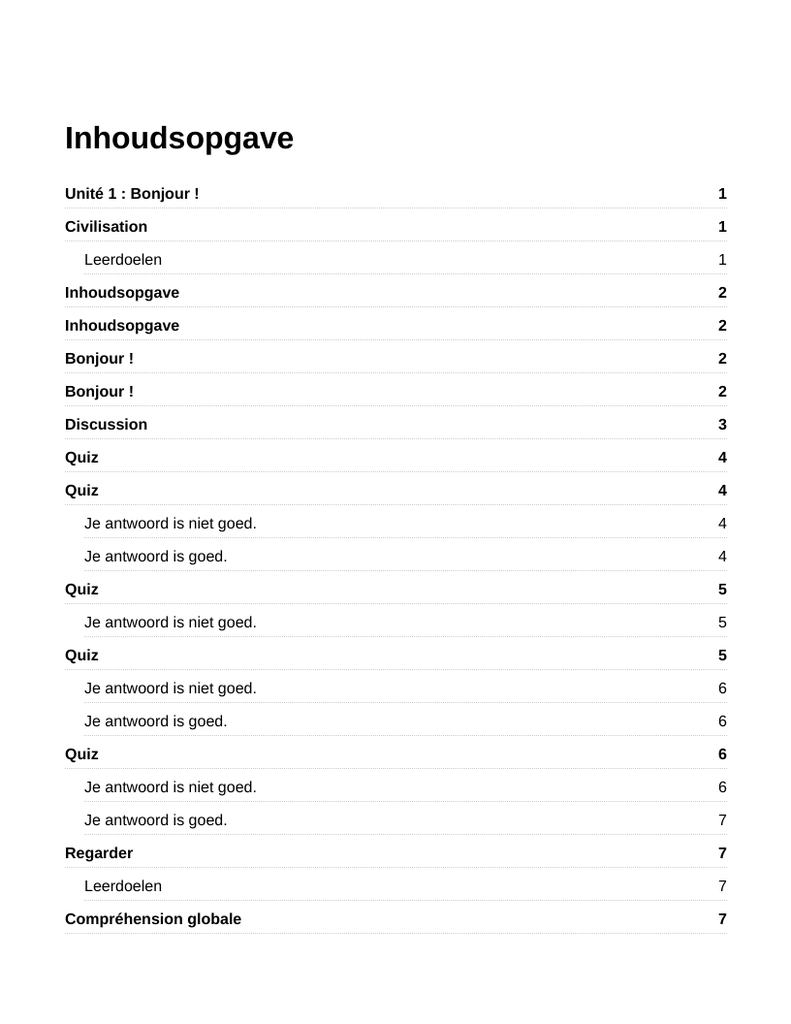 1 havo/vwo